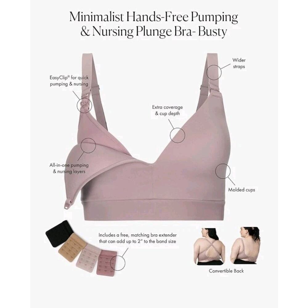 Kindred Bravely Sublime Hands Free Pumping Nursing Bra Size XL Lilac Stone - Picture 12 of 13